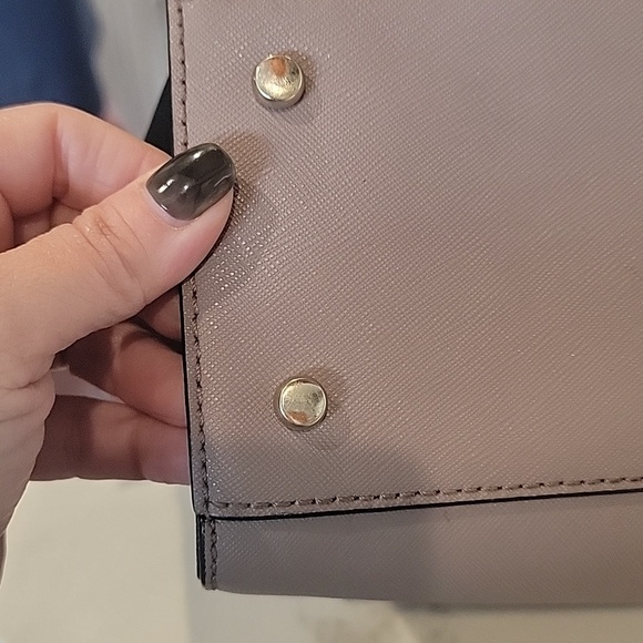 Kate Spade Black and Purple New York Colorblock Leather Satchel - Picture 12 of 13